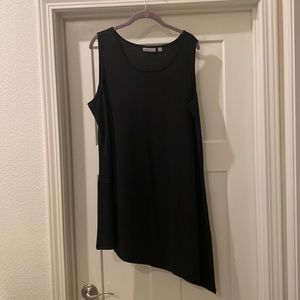 Susan Graver premier asymmetrical tank top black size 1X. New without tags
